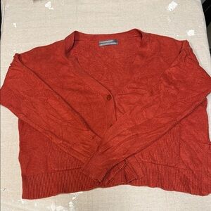 Anthropologie Vibrant Red Cardigan